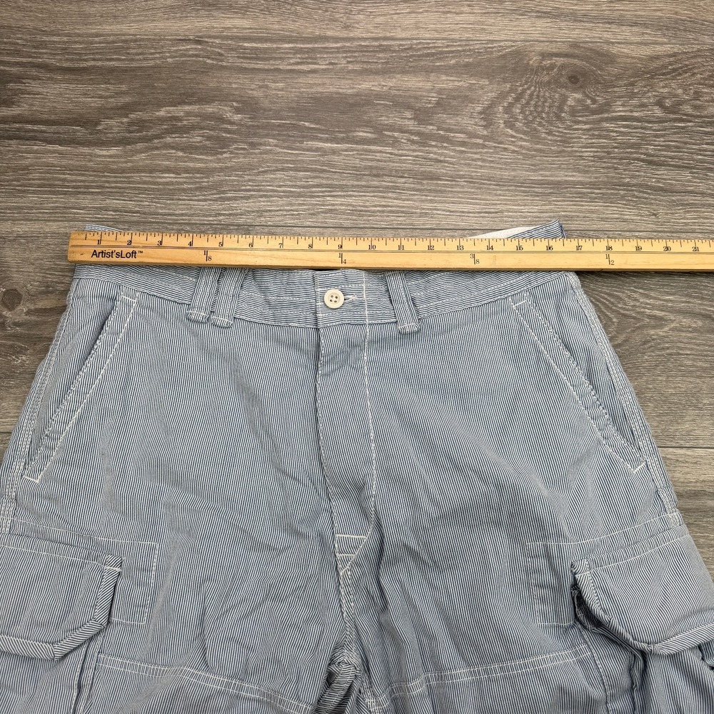 Polo Ralph Lauren Cargo Shorts Mens 33 Blue White Stripe Paratrooper Military - Picture 9 of 13